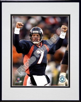 John Elway Celebration Double Matted 8” x 10” Photograph in Black Anodized Aluminum Frame