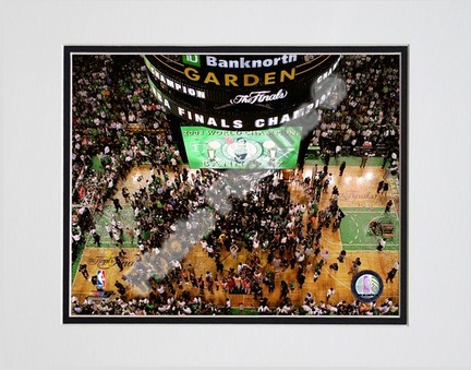 TD Banknorth Garden, Game 6 of the 2008 NBA Finals; Celebration #28 Double Matted 8” x 10” Photograph (Unframed)