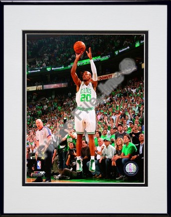 Ray Allen, Game Six of the 2008 NBA Finals; Action #24 Double Matted 8” x 10” Photograph in Black Anodized Aluminum 