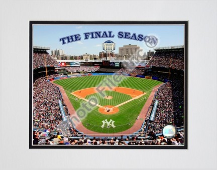 Yankee Stadium 2008, The Final Season Double Matted 8” x 10” Photograph (Unframed)
