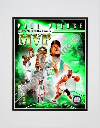 Paul Pierce "2008 NBA Finals MVP Portrait Plus  #45" Double Matted 8” x 10” Photograph (Unframed)