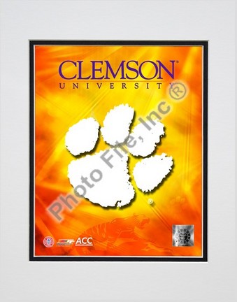 2008 Clemson University Team Logo Double Matted 8” x 10” Photograph (Unframed)
