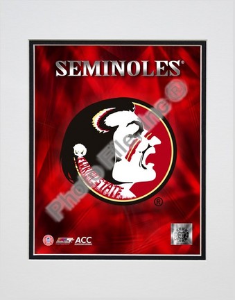 2008 Florida State University Team Logo Double Matted 8” x 10” Photograph (Unframed)