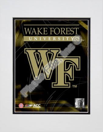 2008 Wake Forest University Logo Double Matted 8” x 10” Photograph (Unframed)