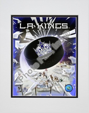 2008 Los Angeles Kings Team Logo Double Matted 8” x 10” Photograph (Unframed)