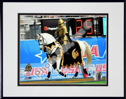 UCF (Central Florida) Knights Mascot 2007 Double Matted 8” x 10” Photograph in Black Anodized Aluminum Frame