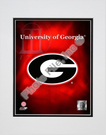 2008 University of Georgia Team Logo Double Matted 8” x 10” Photograph (Unframed)