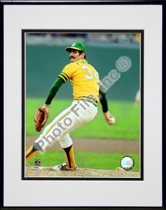 Rollie Fingers "Action" Double Matted 8” x 10” Photograph in Black Anodized Aluminum Frame
