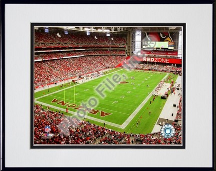 Arizona Cardinals Stadium 2008 Double Matted 8” x 10” Photograph in Black Anodized Aluminum Frame