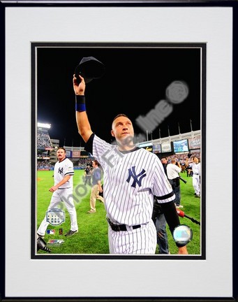 Derek Jeter "Final Game at Yankee Stadium (Hats off to the crowd) 2008" Double Matted 8” x 10” Photograph 