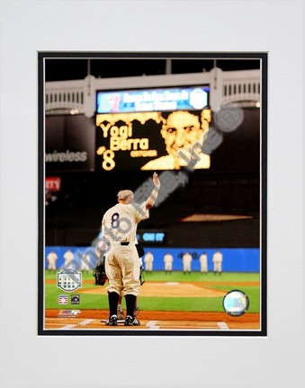 Yogi Berra "Final Game At Yankee Stadium 2008" Double Matted 8” x 10” Photograph (Unframed)