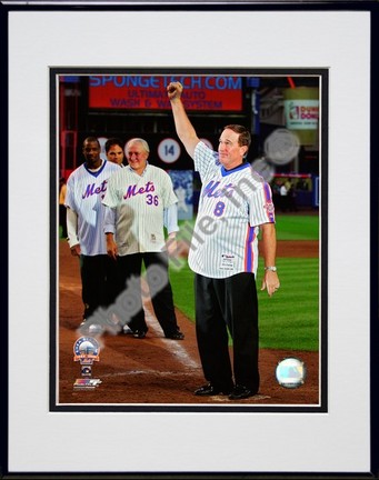 Gary Carter "Final Game at Shea Stadium 2008" Double Matted 8” x 10” Photograph in Black Anodized Aluminum