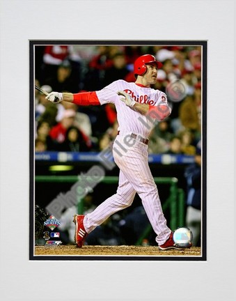 Chase Utley "Game Three of the 2008 MLB World Series Home Run" Double Matted 8" x 10" Photograph (Un