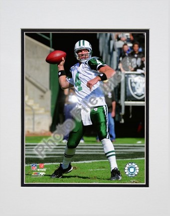 Brett Favre "2008 Action vs. Oakland Raiders" Double Matted 8” x 10” Photograph (Unframed)