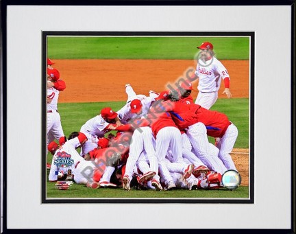 Philadelphia Phillies "2008 World Series Champions Team Celebration" Horizontal Double Matted 8" x 10&quo