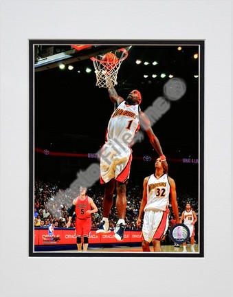 Stephen Jackson "2008 - 2009 Action - White Jersey" Double Matted 8" x 10" Photograph (Unframed)