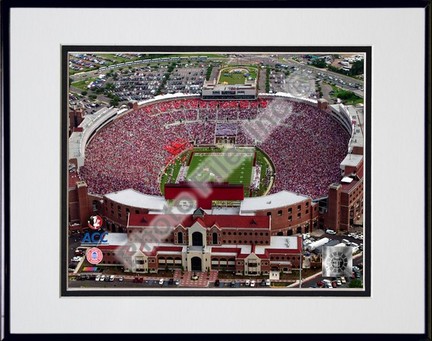 Doak Campbell Stadium Double Matted 8” x 10” Photograph in Black Anodized Aluminum Frame