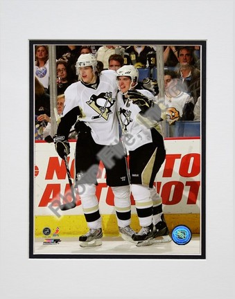 Sidney Crosby and Evgeni Malkin "2008 - 2009 Group Shot" Double Matted 8" x 10" Photograph (Unframed