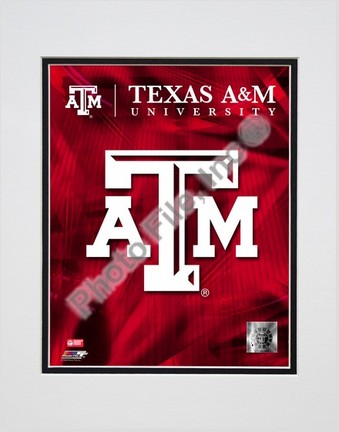 2008 Texas A&M Aggies Team Logo Double Matted 8” x 10” Photograph (Unframed)