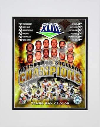 Pittsburgh Steelers "2008 Super Bowl XLIII Champions Composite" Double Matted 8" x 10" Photograph (U
