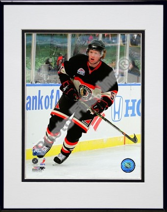 Brian Campbell "2008 - 2009 NHL Winter Classic Action" Double Matted 8" x 10" Photograph in Black An