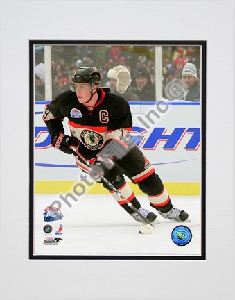 Jonathan Toews "2008 - 2009 NHL Winter Classic Action" Double Matted 8" x 10" Photograph (Unframed)