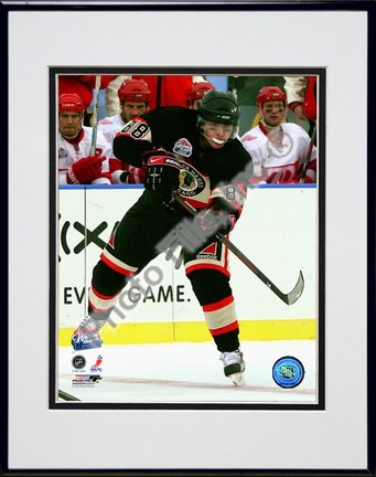 Patrick Kane "2008 - 2009 NHL Winter Classic Action" Double Matted 8" x 10" Photograph in Black Anod
