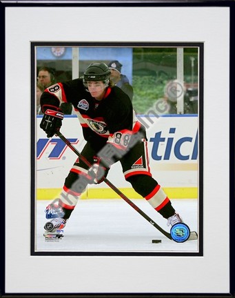 Patrick Kane "2008 - 2009 NHL Winter Classic Action with Puck" Double Matted 8" x 10" Photograph in 