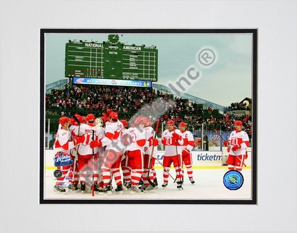 Detroit Red Wings "Celebrating Winning the 2008 - 2009 NHL Winter Classic" Double Matted 8" x 10" Ph