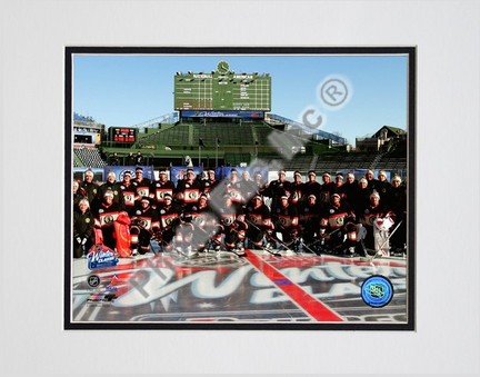 Chicago Blackhawks "2008 - 2009 NHL Winter Classic" Double Matted 8" x 10" Photograph (Unframed)