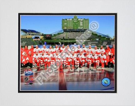 Detroit Red Wings "2008 - 2009 NHL Winter Classic" Double Matted 8" x 10" Photograph (Unframed)
