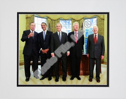 President George W. Bush Meets with President-Elect Barack Obama and Former Presidents Bill Clinton, Jimmy Carter, and G
