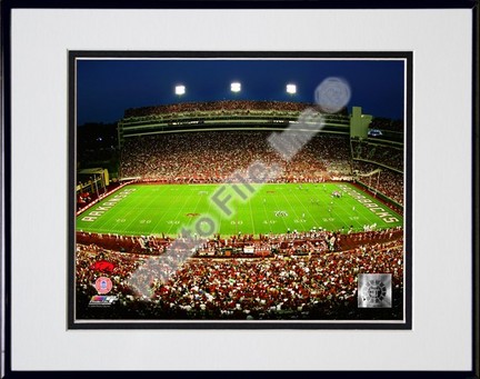 Razorbacks Stadium "Arkansas Razorbacks 2007" Double Matted 8” x 10” Photograph in Black Anodized Aluminum