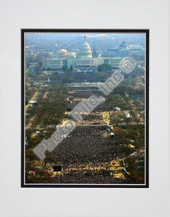 Barack Obama "2009 Inaugural Address (#96)" Double Matted 8" x 10" Photograph (Unframed)