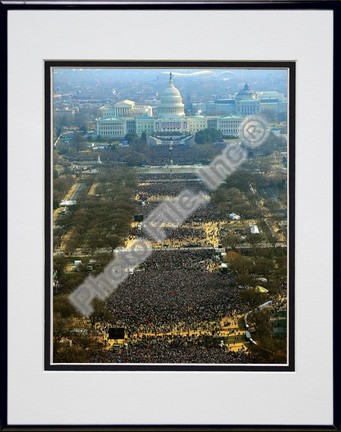 Barack Obama "2009 Inaugural Address (#96)" Double Matted 8" x 10" Photograph in Black Anodized Alum