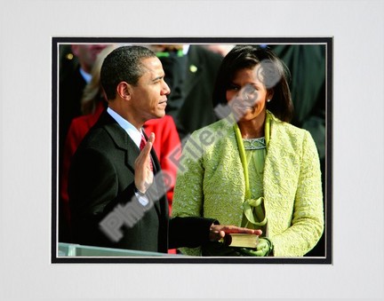 Barack Obama "2009 Inaugural Address (#93)" Double Matted 8" x 10" Photograph (Unframed)