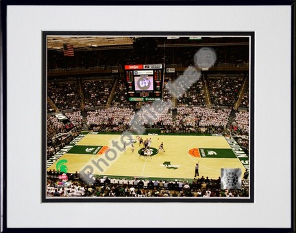 The Breslin Center Michigan State Spartans Double Matted 8” x 10” Photograph in Black Anodized Aluminum Frame