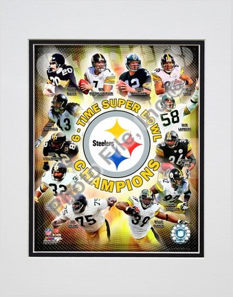 Pittsburgh Steelers "6-Time Super Bowl Champions Composite" Double Matted 8" x 10" Photograph (Unfra
