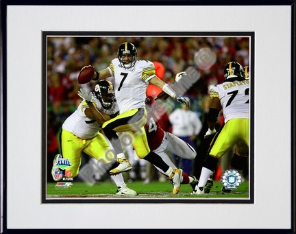 Ben Roethlisberger "Super Bowl XLIII (#2)" Double Matted 8" x 10" Photograph in Black Anodized Alumi