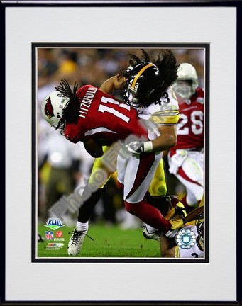 Troy Polamalu "Super Bowl XLIII (#3)" Double Matted 8" x 10" Photograph in Black Anodized Aluminum F