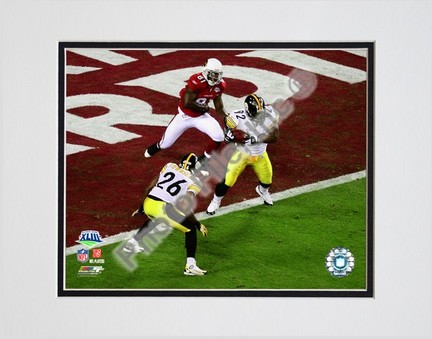 James Harrison "Interception Super Bowl XLIII (#4)" Double Matted 8" x 10" Photograph (Unframed)