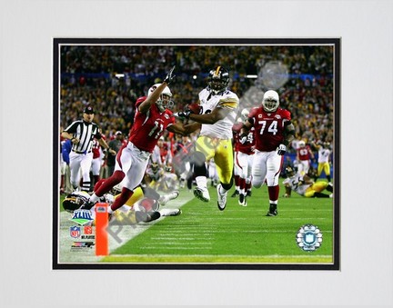 James Harrison "Touchdown Super Bowl XLIII (#5)" Double Matted 8" x 10" Photograph (Unframed)