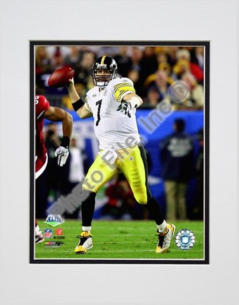 Ben Roethlisberger "Super Bowl XLIII Action (#11)" Double Matted 8" x 10" Photograph (Unframed)
