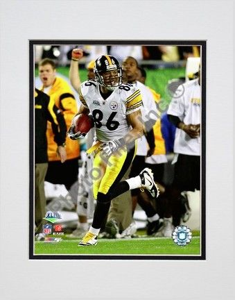 Hines Ward "Super Bowl XLIII Action (#12)" Double Matted 8" x 10" Photograph (Unframed)