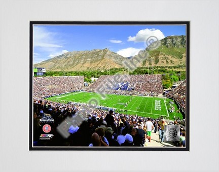 LaVell Edwards Stadium "Brigham Young (BYU) Cougars 2008" Double Matted 8” x 10” Photograph (Unframed)