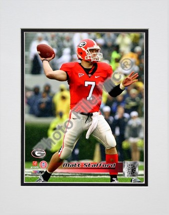 Matt Stafford "Georgia Bulldogs 2008 Action" Double Matted 8” x 10” Photograph (Unframed)