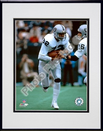 Marcus Allen Action Double Matted 8” x 10” Photograph in Black Anodized Aluminum Frame
