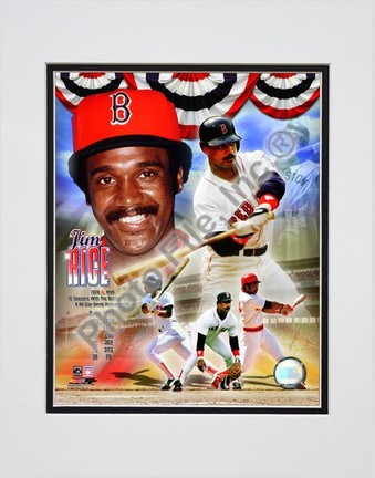 Jim Rice Legends Composite Double Matted 8” x 10” Photograph (Unframed)