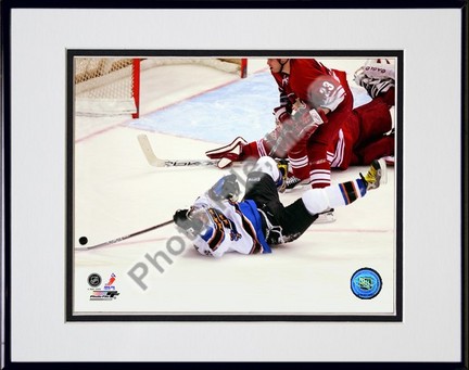 Alex Ovechkin 2006-2007 "The Goal" Double Matted 8” x 10” Photograph in Black Anodized Aluminum Frame