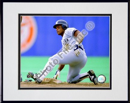 Rickey Henderson 1988 Action Double Matted 8” x 10” Photograph in Black Anodized Aluminum Frame